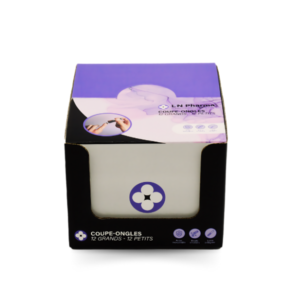 Présentoir coupe-ongles 12 grands - 12 petits
