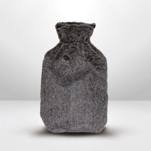 Bouillotte fourrure taupe