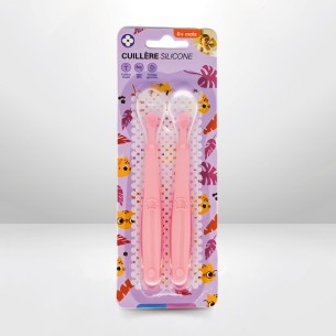 Cuillère silicone rose