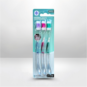 Brosse à dents Souple - Pack de 3