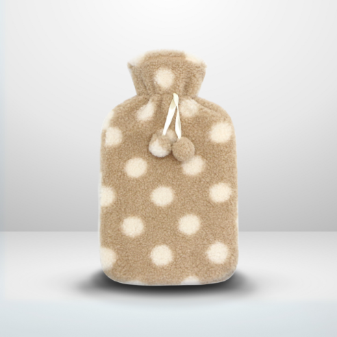 Bouillotte fourrure à pois