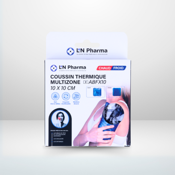 Coussin thermique multizone 10x10 CM - Face en velours