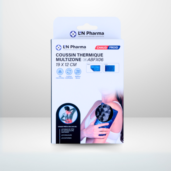 Coussin thermique multizone 19x12 CM- Face en velours