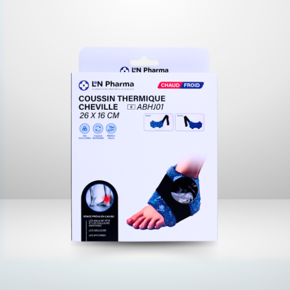 Coussin thermique Cheville- Face en velours