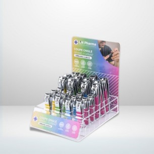 Présentoir coupe-ongle colorés - 24 pièces 2