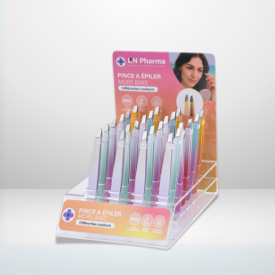 Présentoir pince à épiler été - 24 pièces