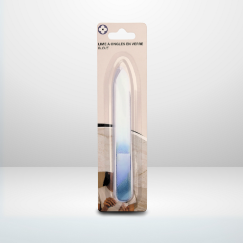 Lime à ongle en verre - Bleue