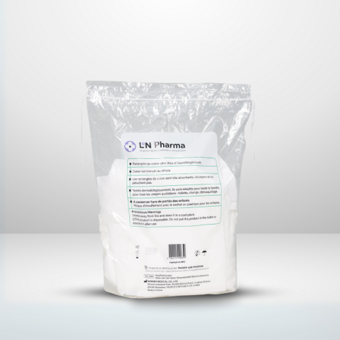 Rectangle de coton - Sachet de 180