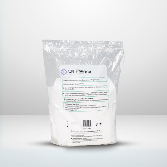 Rectangle de coton - Sachet de 180