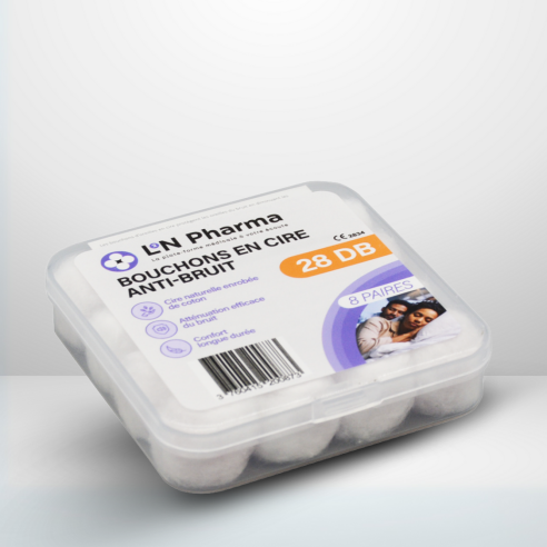 Bouchons d'oreille en cire naturelle - 8 paires