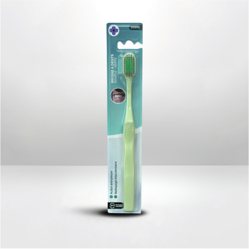 Brosse à dents souple - Verte