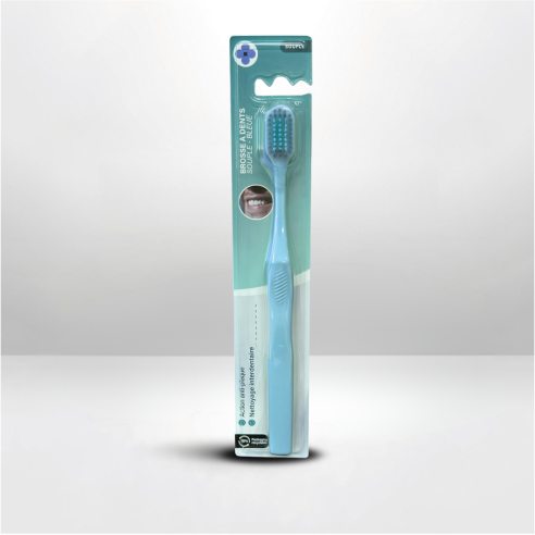 Brosse à dents souple - Bleue