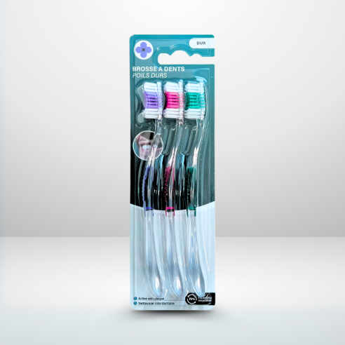 Brosse à dents Dur - Pack de 3