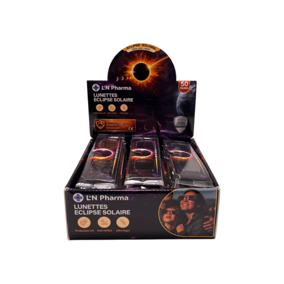 Lunettes éclipse solaire ( Présentoir de 50) - EN STOCK